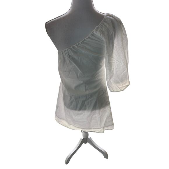 one shoulder white dress - Picture 6 of 7